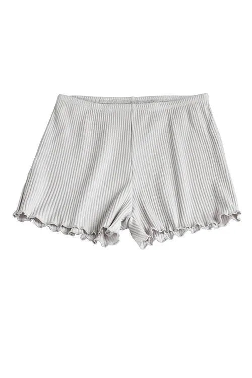 Solid Ruffles Shorts - Fashionpara