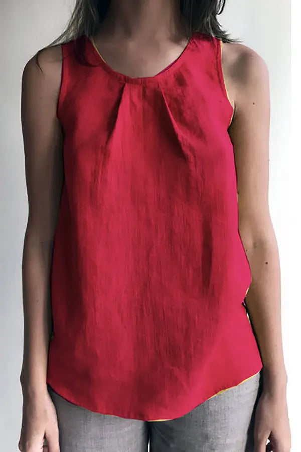 Tucks O Neck Sleeve Blouse - Fashionpara