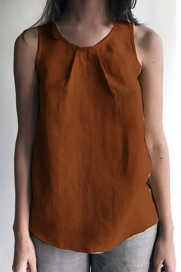 Tucks O Neck Sleeve Blouse - Fashionpara