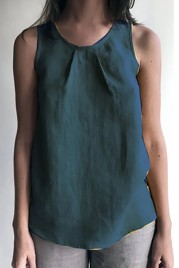 Tucks O Neck Sleeve Blouse - Fashionpara