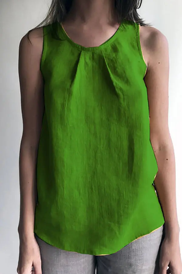 Tucks O Neck Sleeve Blouse - Fashionpara