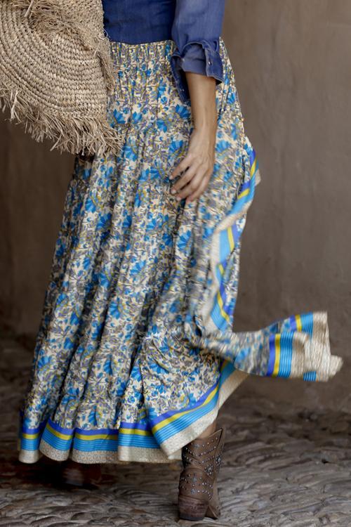 Print irregularity Skirts - Fashionpara