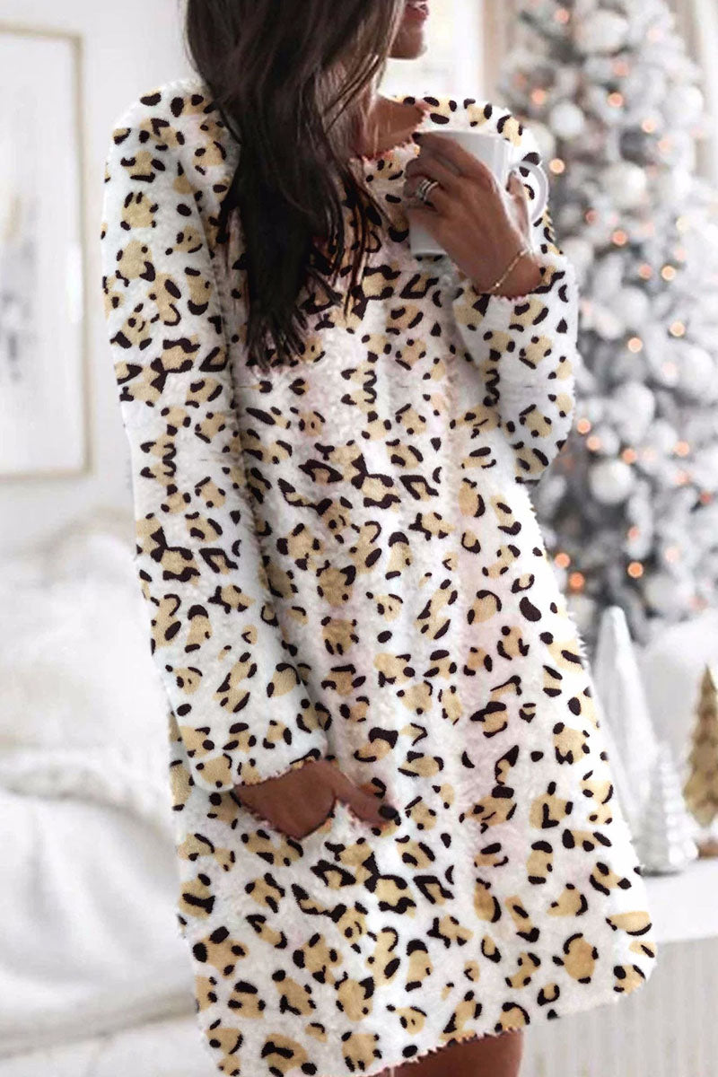 Fashion Sweet Print O Neck A Line Dresses - Fashionpara