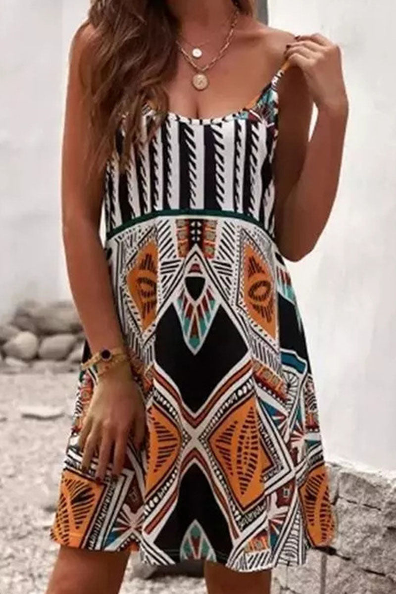 British Style Print Spaghetti Strap Princess Dresses(3 Colors) - Fashionpara