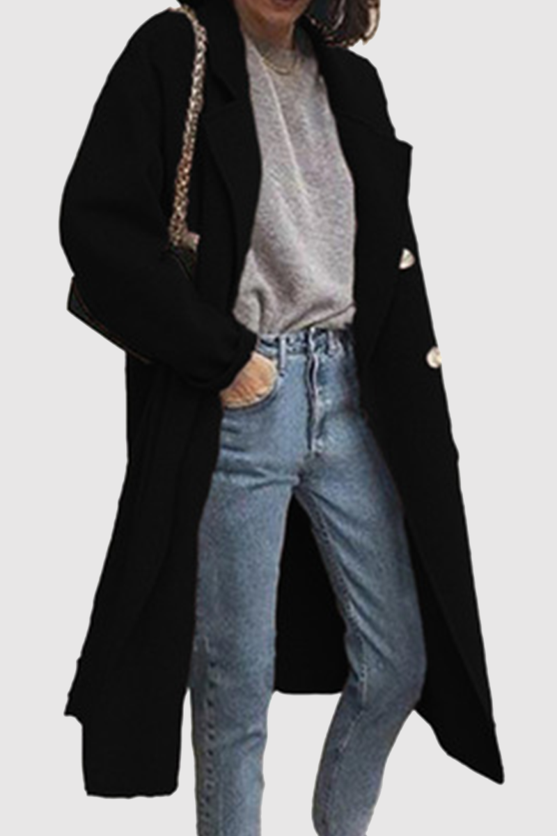 Casual Elegant Solid Buckle Turndown Collar Outerwear(6 Colors) - Fashionpara
