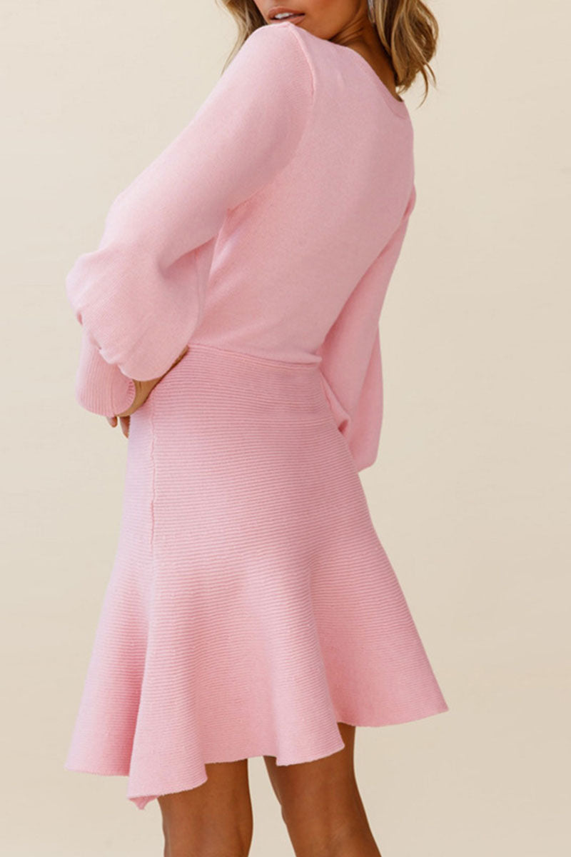 Fashion Celebrities Solid Patchwork O Neck A Line Dresses(4 Colors) - Fashionpara