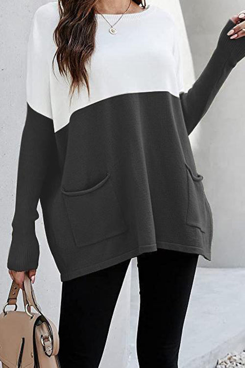 Get Comfortable Double Pocket Sweater - Fashionpara