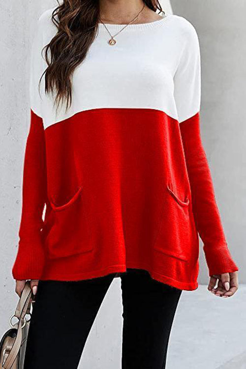 Get Comfortable Double Pocket Sweater - Fashionpara