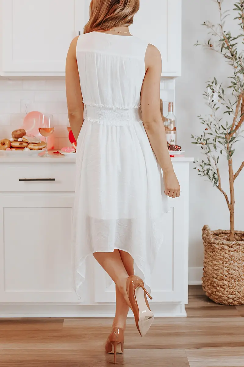 Fairy Lights Sharkbite Navy Dress - Fashionpara