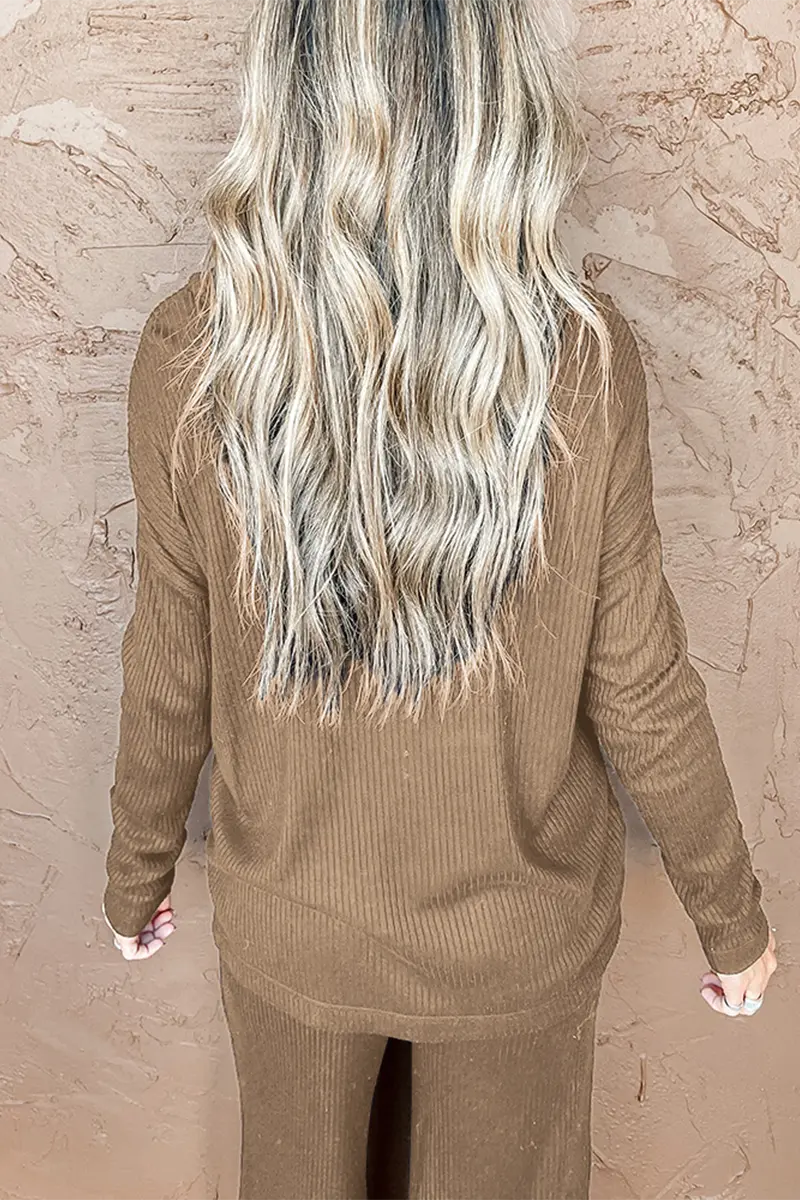 Turtle Neck Hoodie Pants Set - Fashionpara