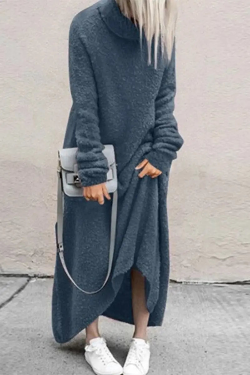 Love You Long Time Turtleneck Maxi Dress - Fashionpara