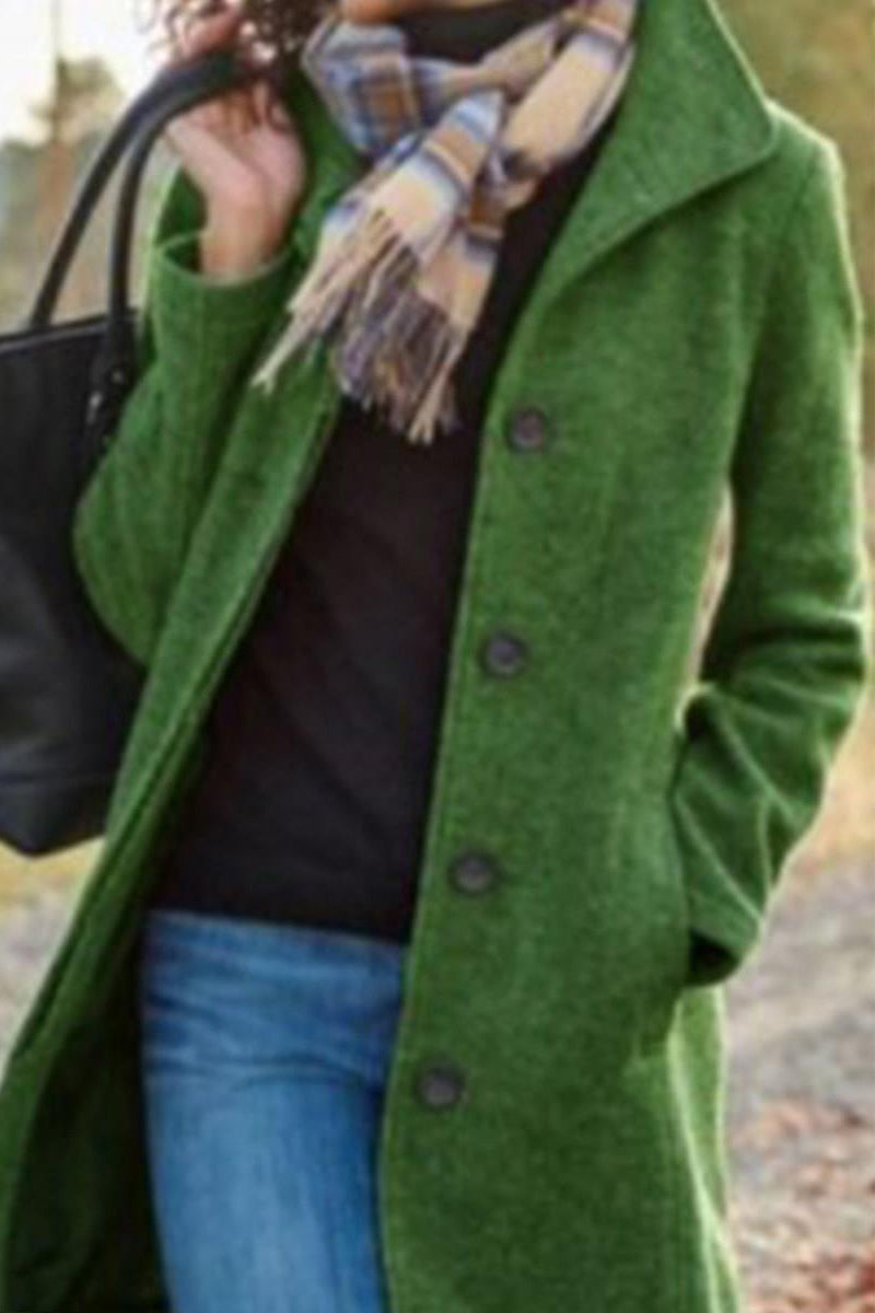 Casual Solid Patchwork Turn-back Collar Outerwear(4 Colors) - Fashionpara