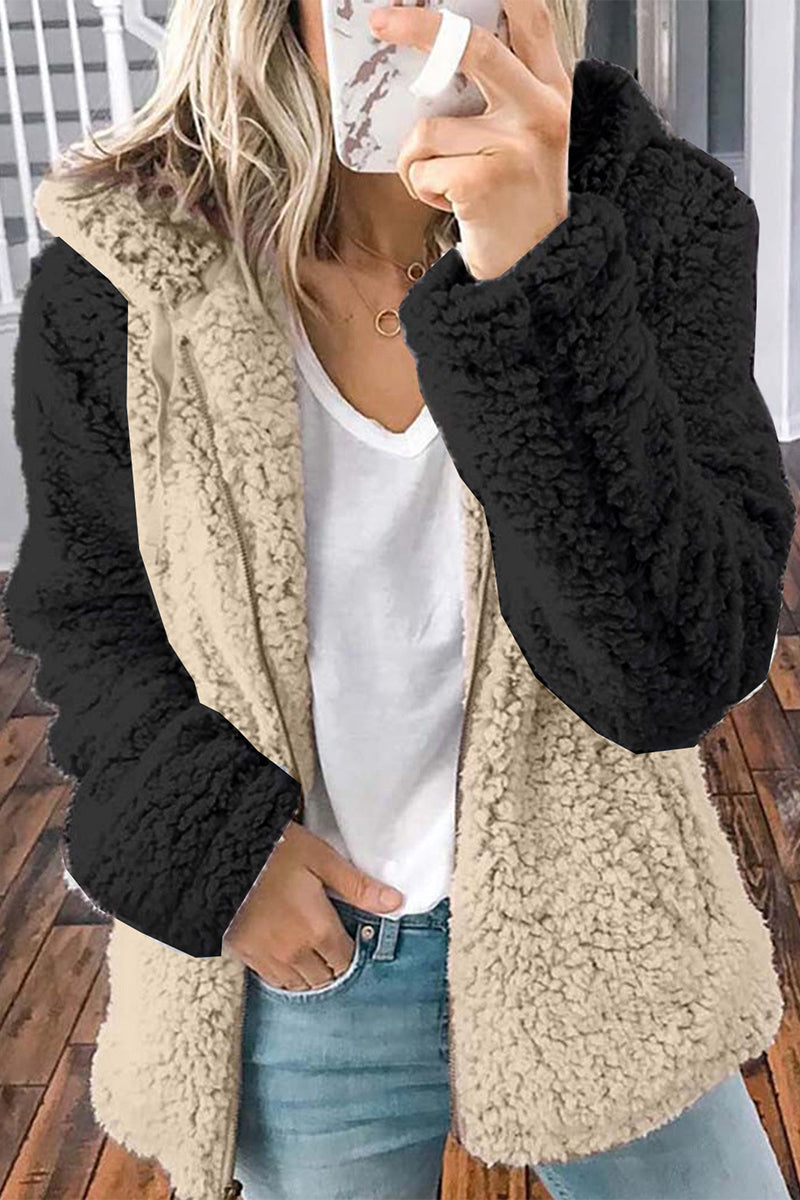 Casual Solid Pocket O Neck Outerwear(5 Colors) - Fashionpara