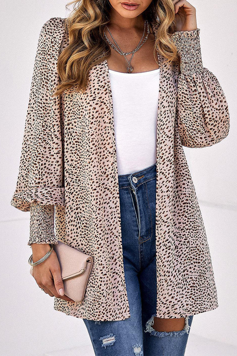 Elegant Leopard Printing Conventional Collar Tops(3 Colors) - Fashionpara