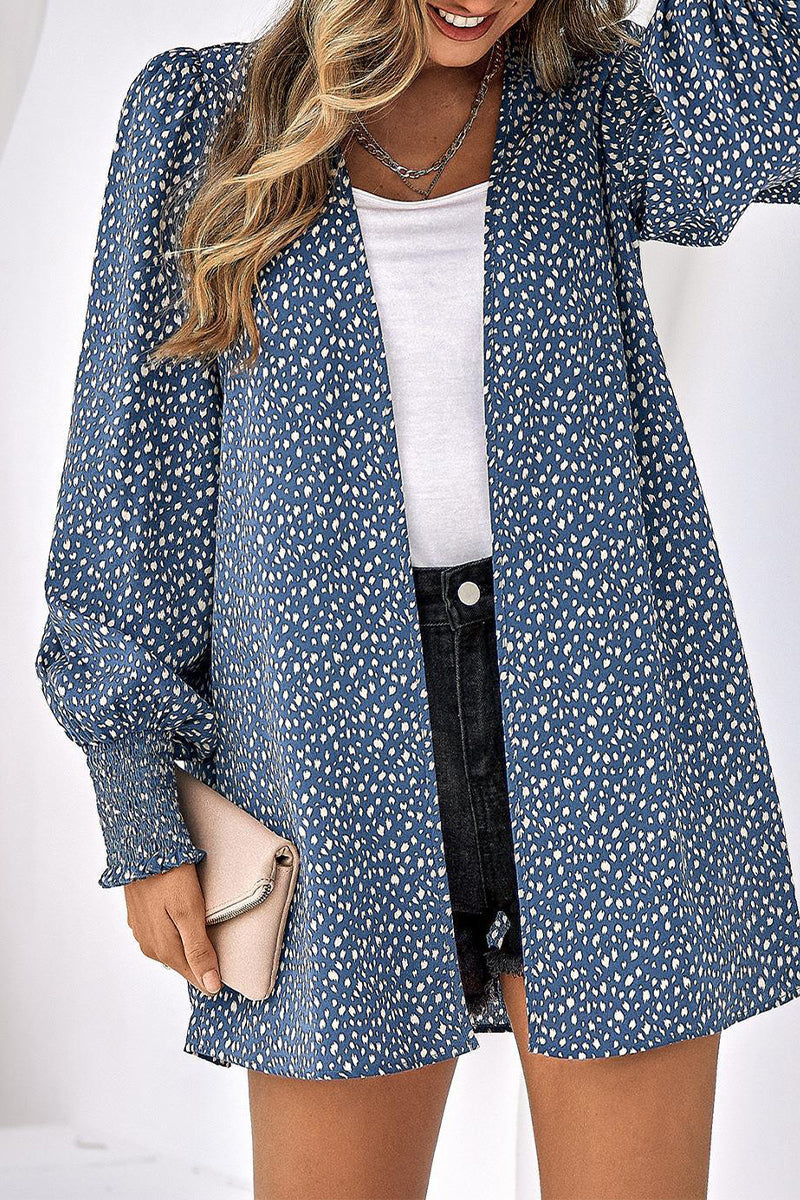 Elegant Leopard Printing Conventional Collar Tops(3 Colors) - Fashionpara