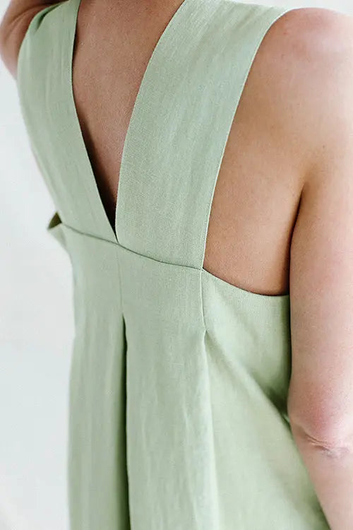 Square Neck Sleeveless Maxi Dress - Fashionpara
