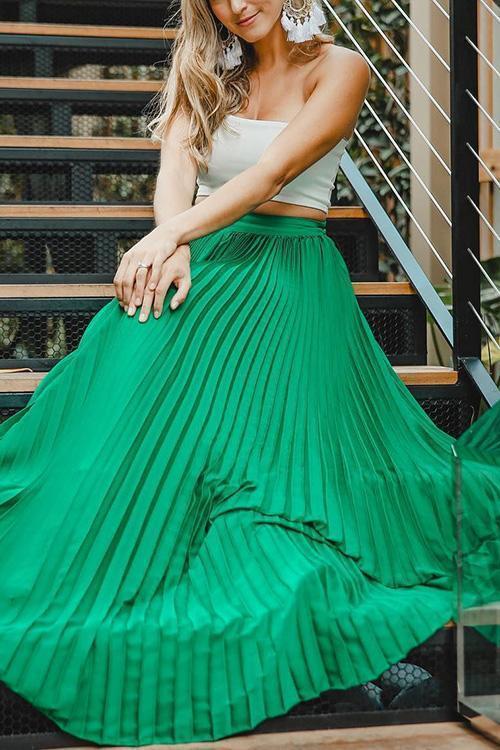 Pleated Maxi Skirts - Fashionpara