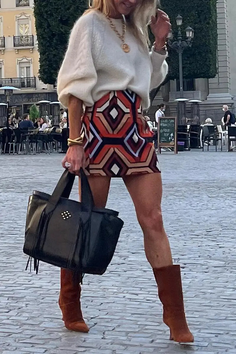 Geometry A Line Skirts - Fashionpara