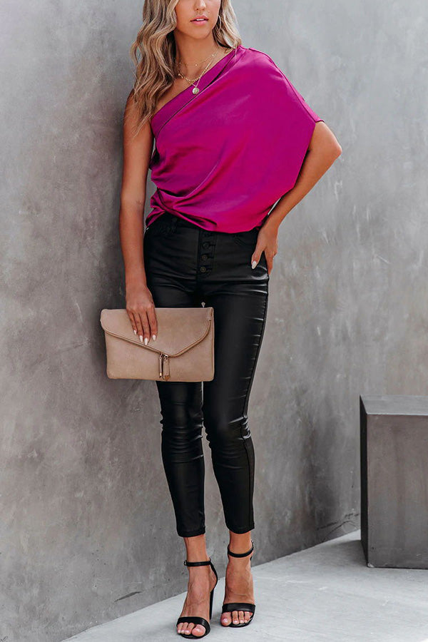 Go Where You Choose One Shoulder Top - Fashionpara