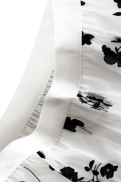 Posy Layer Mesh Mid Skirts - Fashionpara