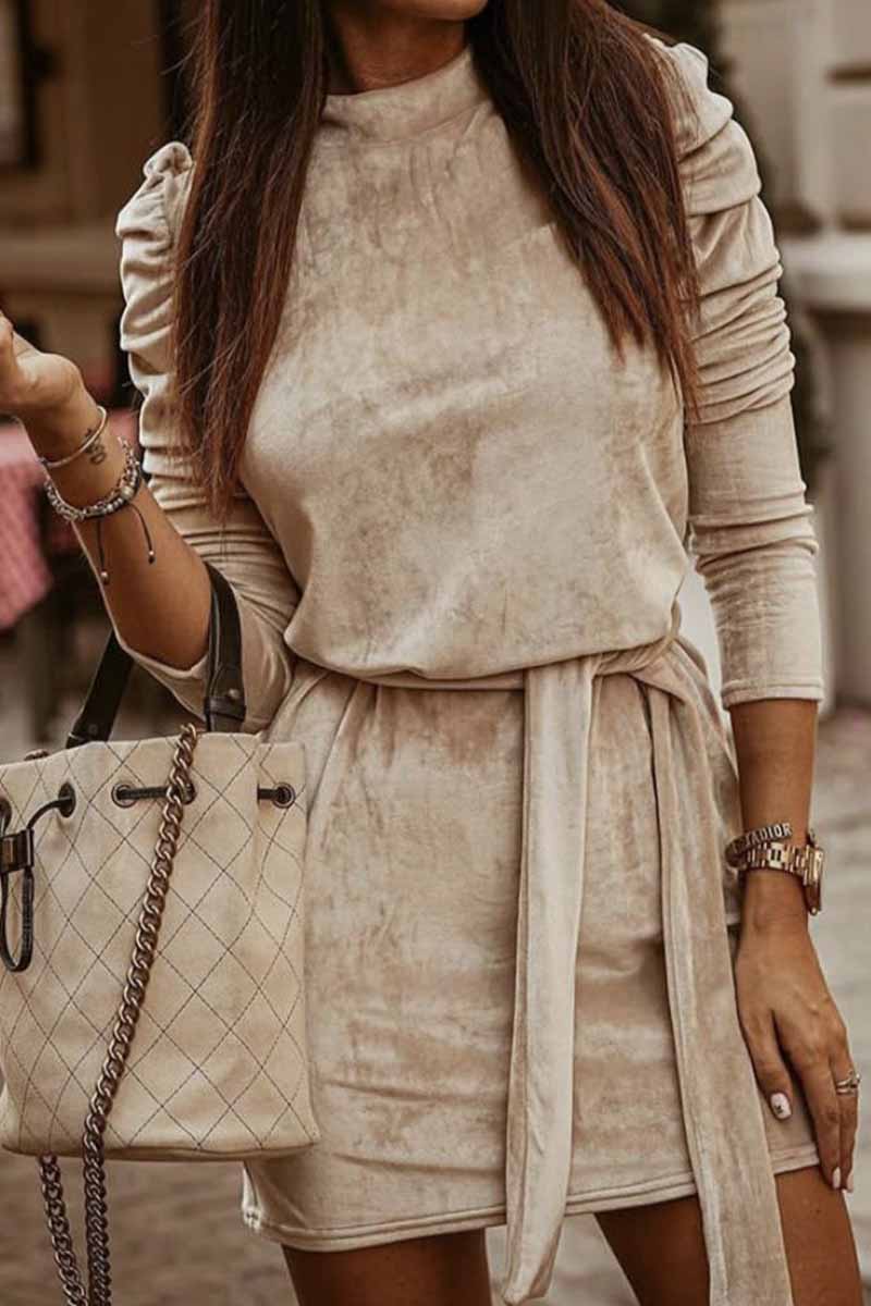 Florcoo Casual Sexy Long Sleeve Mini Dress(4 Colors) - Fashionpara