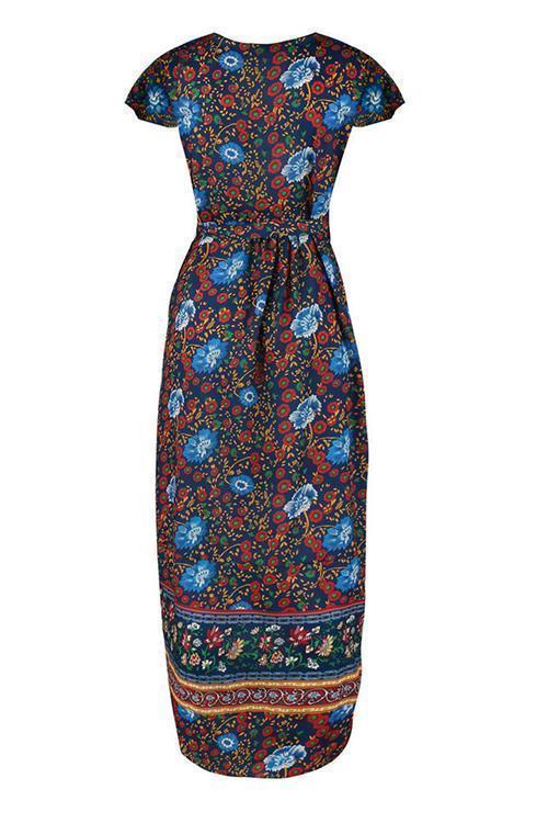 Bohemian Floral Maxi Dress Fashionpara