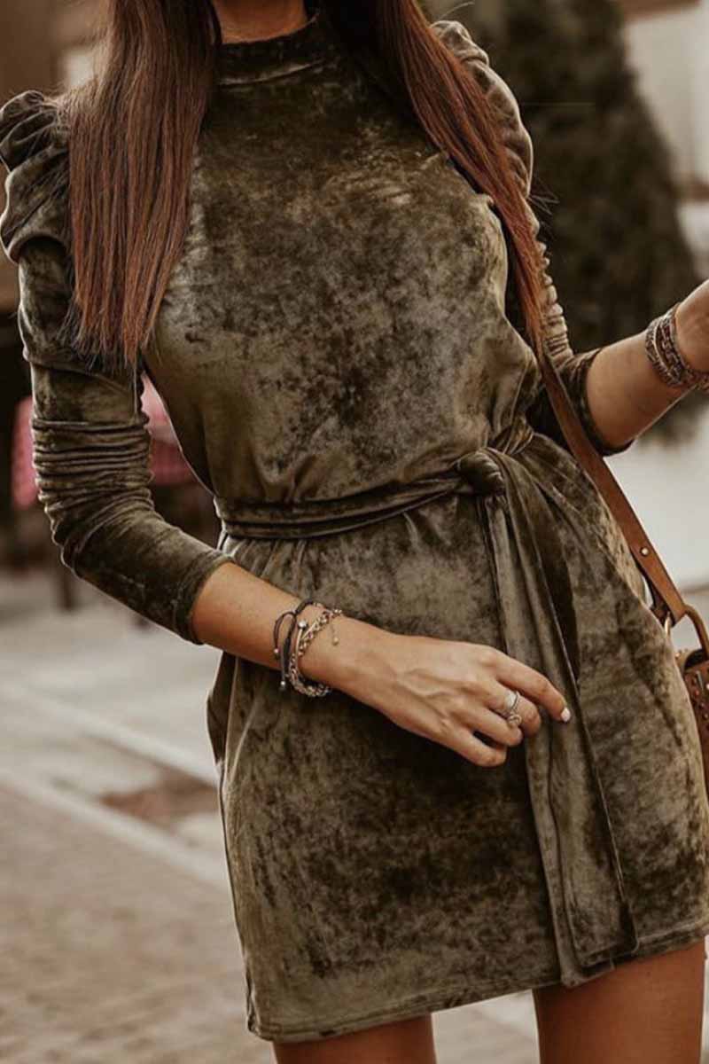 Florcoo Casual Sexy Long Sleeve Mini Dress(4 Colors) - Fashionpara