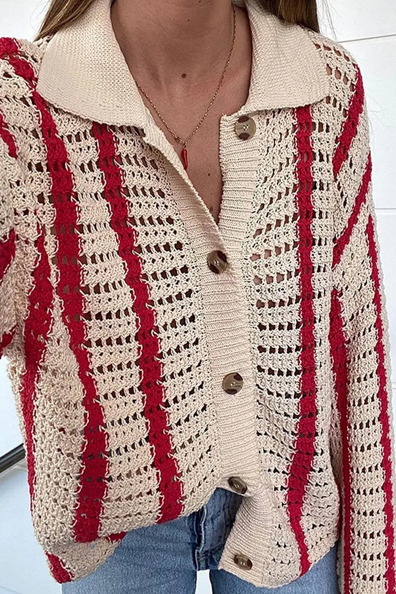 Head In The Clouds Crochet Cardigan Short Set - Fashionpara