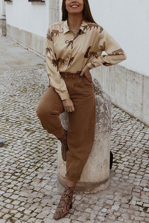 Animal Print Shirt - Fashionpara