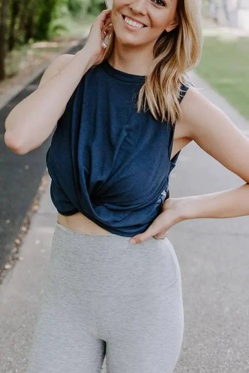 Cross O Neck Tank Top - Fashionpara