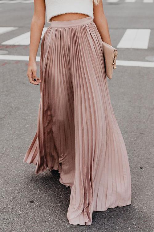 Pleated Maxi Skirts - Fashionpara