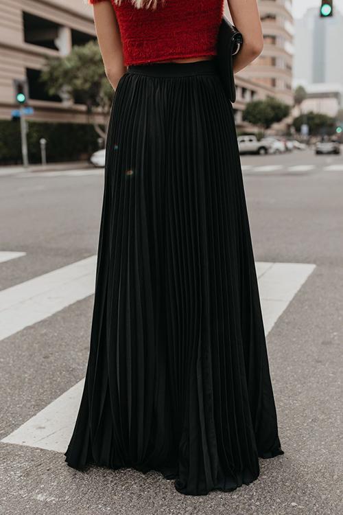 Pleated Maxi Skirts - Fashionpara