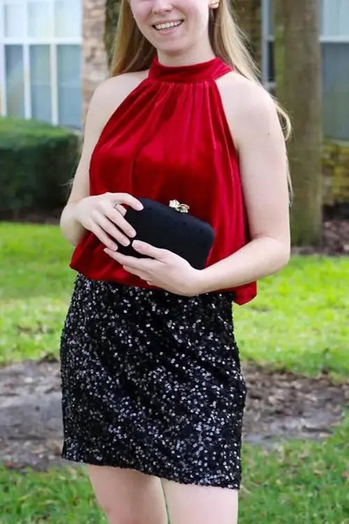 Sequin Mini Skirts - Fashionpara