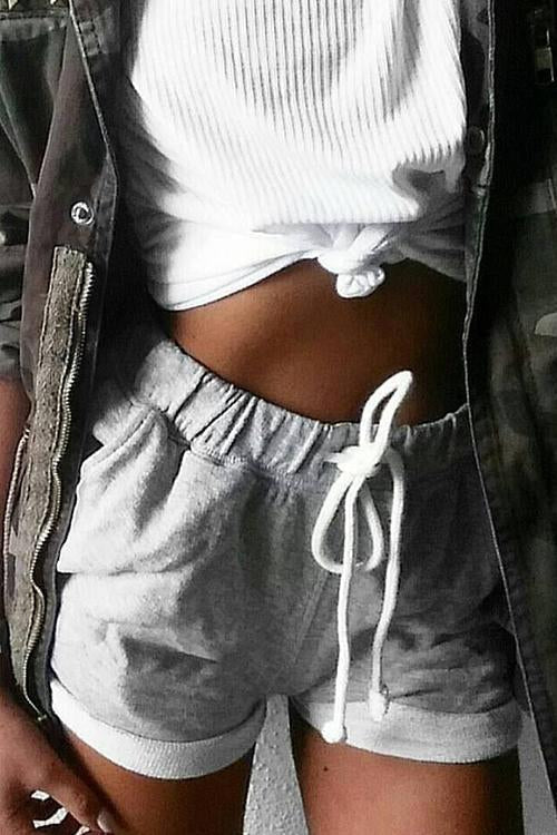 Pockets Drawstring Shorts - Fashionpara