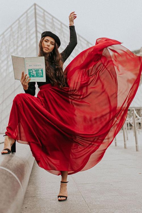 Chiffon High Waist Maxi Skirts - Fashionpara