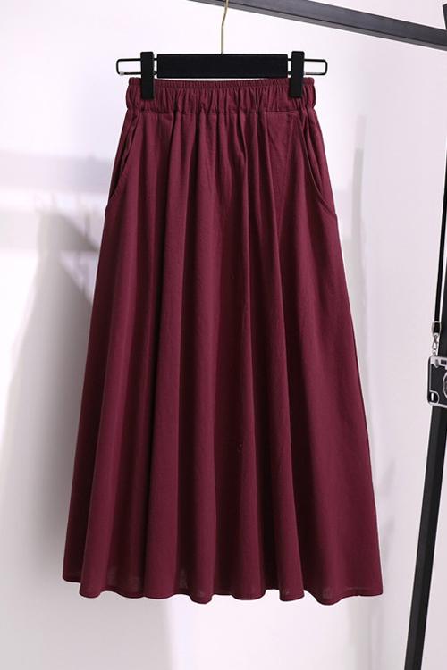 Pleated A Line Skirts - Fashionpara