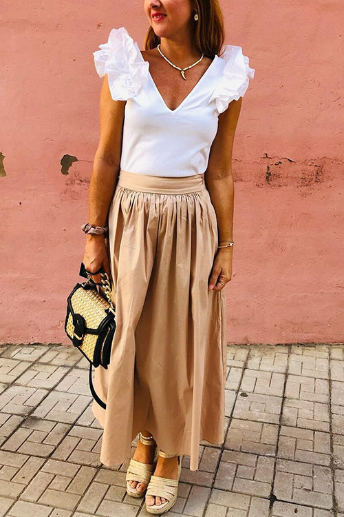 Pleated A Line Skirts - Fashionpara