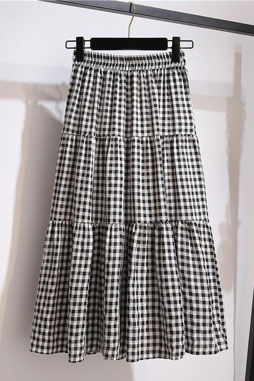 Plaid Maxi Skirts - Fashionpara