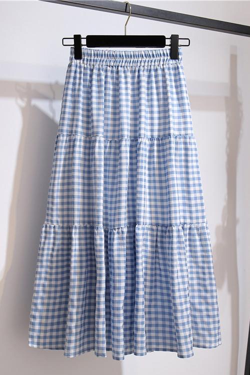 Plaid Maxi Skirts - Fashionpara