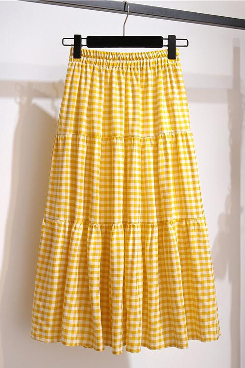 Plaid Maxi Skirts - Fashionpara