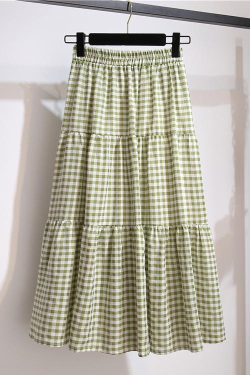 Plaid Maxi Skirts - Fashionpara