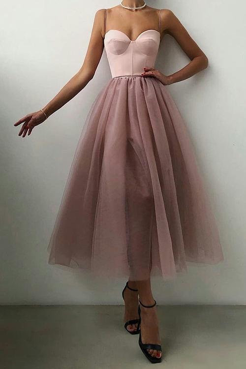 Mesh Ball Gown Slip Dress - Fashionpara