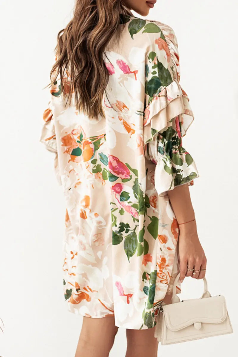 Something Sweet Floral Shirt Dress - Fashionpara