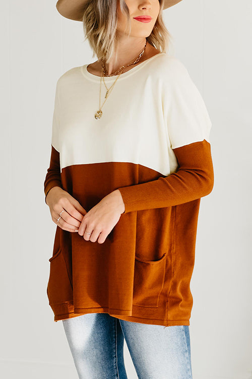 Get Comfortable Double Pocket Sweater - Fashionpara