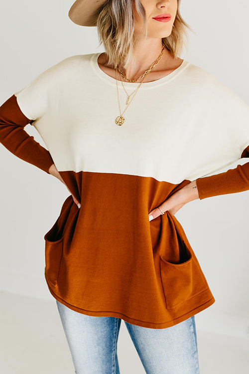 Get Comfortable Double Pocket Sweater - Fashionpara