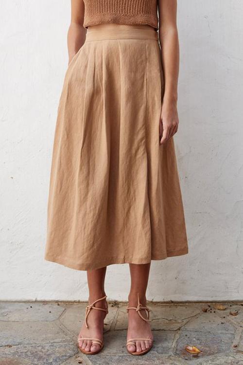 Pleated A Line Skirts - Fashionpara