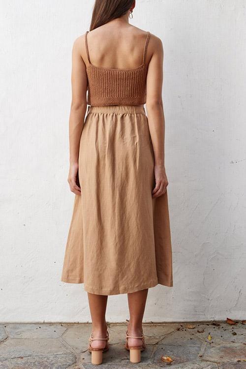 Pleated A Line Skirts - Fashionpara