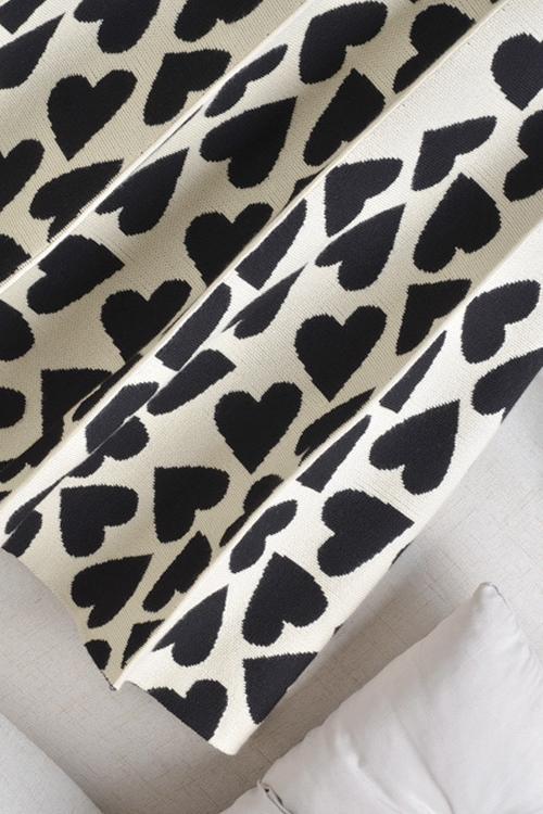 Full Of Love A-Line Knit Midi Skirt - Fashionpara