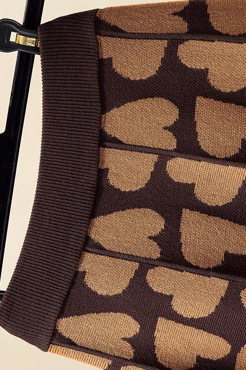 Full Of Love A-Line Knit Midi Skirt - Fashionpara