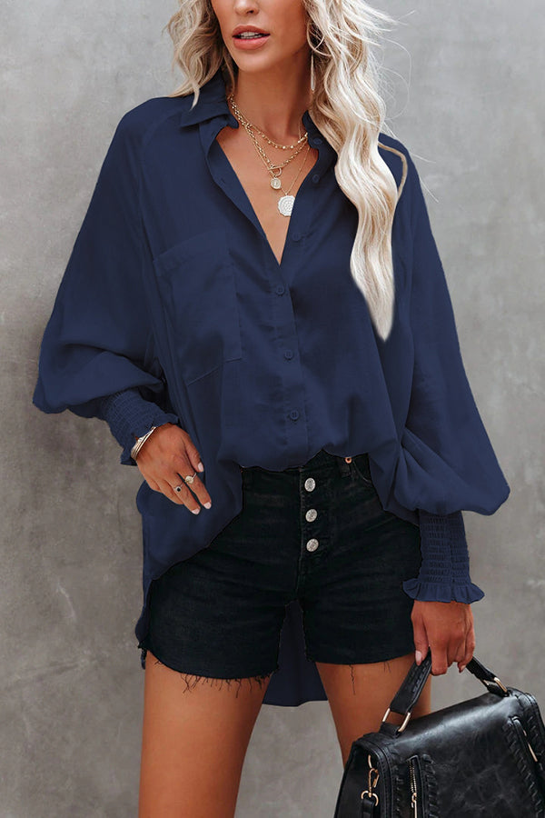 Make A Move Button Pockets Shirt - Fashionpara